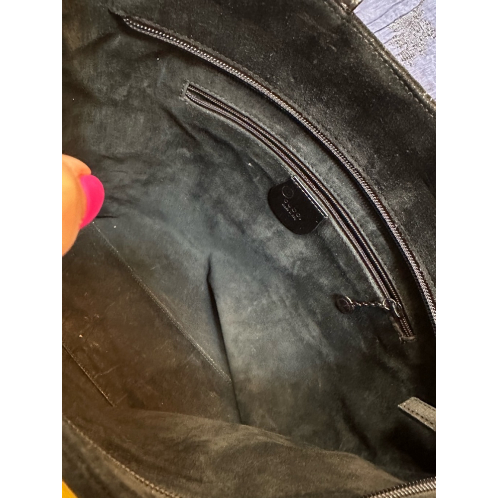 Gucci Black Suede Large Tote w/ Crossbody Strap - Picture 5 of 16
